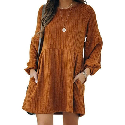 Last Day 49% Off🔥Empire Waist Ribbed Knit Dress
