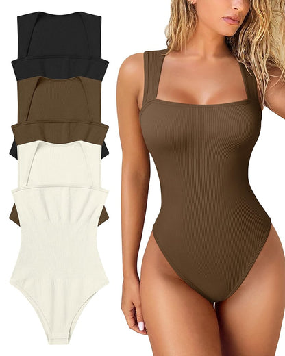 🥰LAST WEEK HOT SALE ￡8.99!!🔥Sleeveless Tummy Control Tank Tops Bodysuits🎉