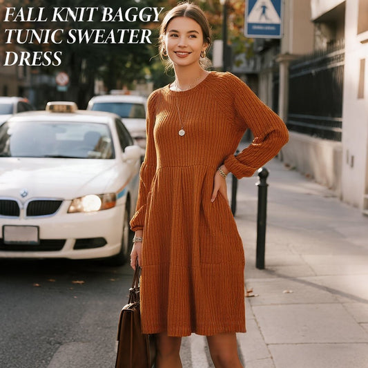 Last Day 49% Off🔥Empire Waist Ribbed Knit Dress