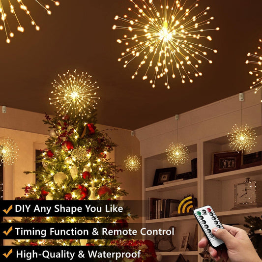 🎅Christmas idea 49% OFF🎄Hanging Starburst Fairy Fireworks Lights