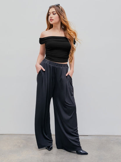 💗Mother's Day Promotion ￡14.99!!✨High Elastic Casual Flowy Wide Leg Pants