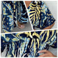 💖LAST DAY SALE 50% OFF💖Women's Summer Fashion Leaf Print Plus Size Bodysuit with Elastic Waist