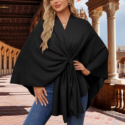 💥Last Day Promotion 49% OFF💥💕Elegant Shawl Wraps Soft Open Front Poncho Sweater💃💃
