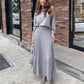💥BLACK FRIDAY SALE 50% OFF!💃Women's Round-Neck Top ＆ Pleated Skirt 2-Piece Set