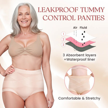 🌷🔥Last Day Buy 1 Get 1 Free - ￡6.49/PC💥👉Ultimate Comfort High Waist Leak Proof Shapewear Panties❤️🩲