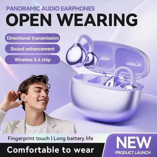 💜Today's event price 50% off 💜Lightweight Open Ear Clip Bluetooth Headphones