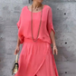 💥Buy 2 Get 10% off🔥Loose Top & Slit Wide-Leg Pants Chiffon 2-Piece Set