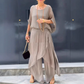 💥Buy 2 Get 10% off🔥Loose Top & Slit Wide-Leg Pants Chiffon 2-Piece Set