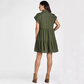 💕Summer New💕Lapel Short Sleeve Pleated Button-Down Dress - Stylish & Elegant